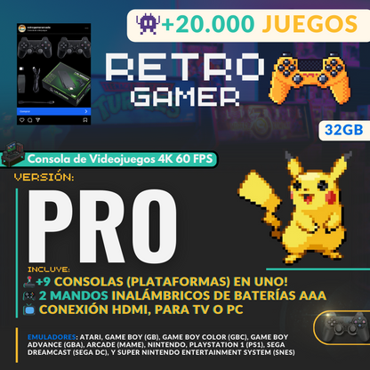 Consola de videojuegos RetroGamer® para TV o PC