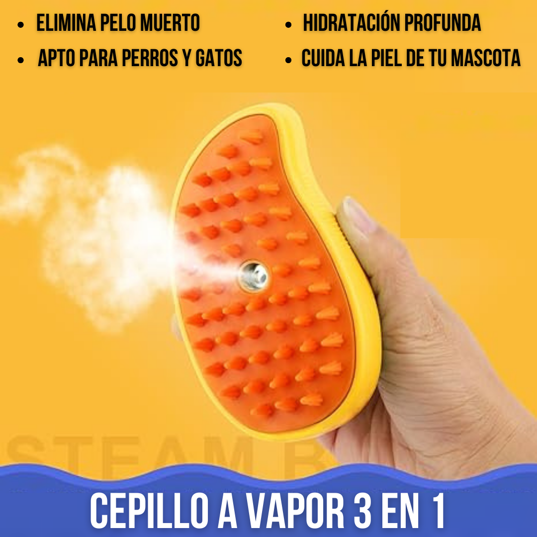 PetGlow™- Cepillo de Vapor 3 en 1