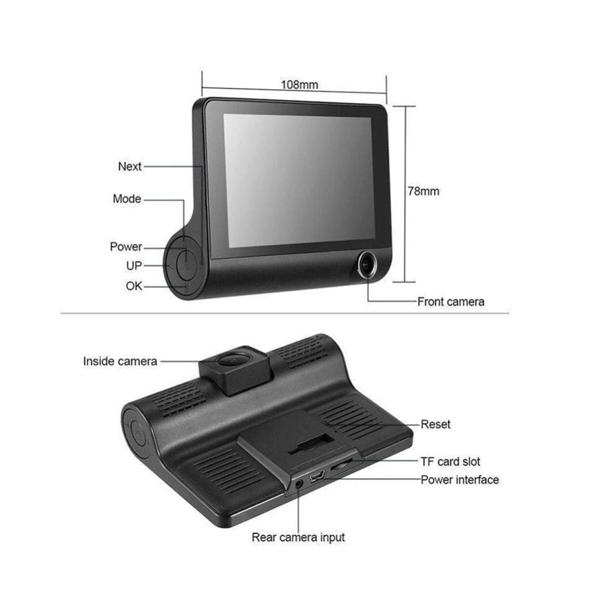 DVR 3 Cámaras Para Carro