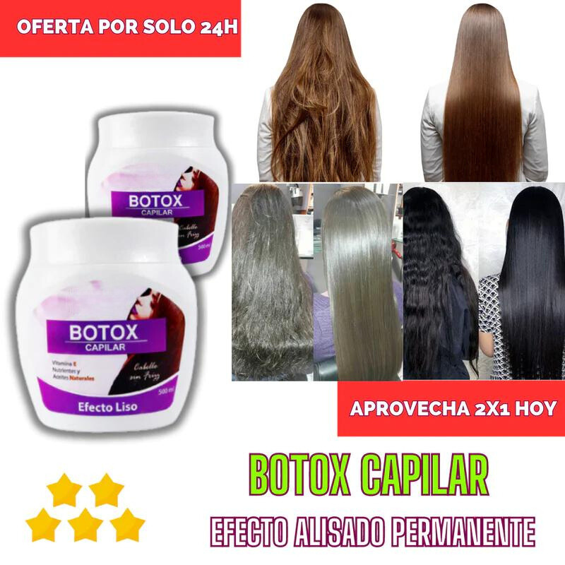 Botox Capilar Efecto Liso🎁(OFERTA 1 + 1 gratis)🎁