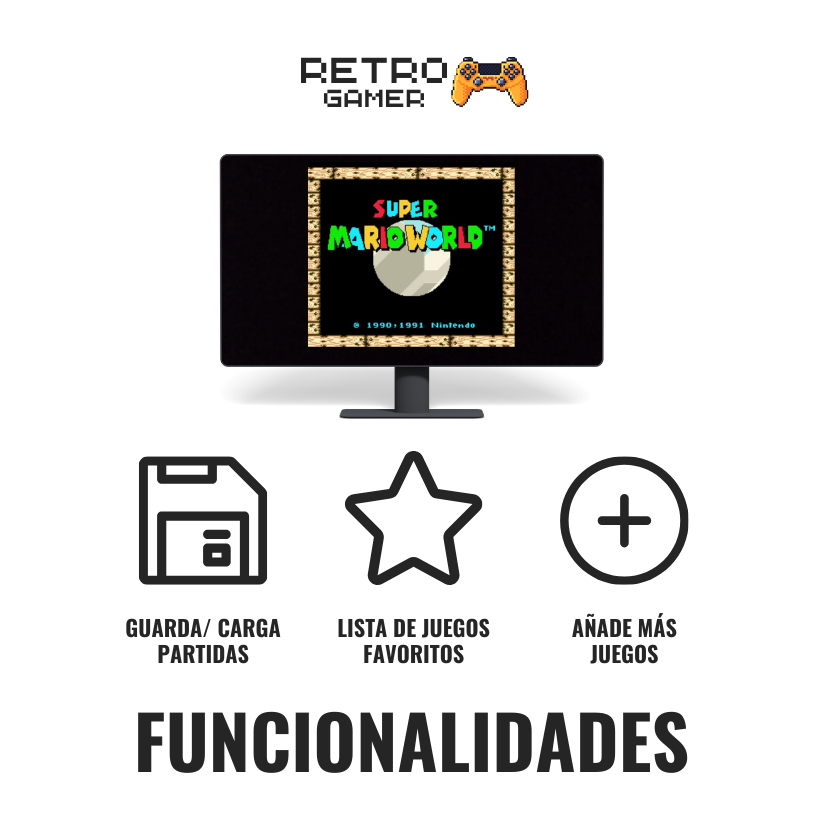 Consola de videojuegos RetroGamer® para TV o PC