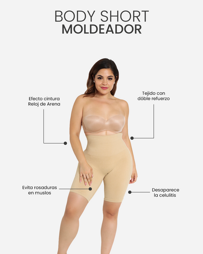 Shapex™ - Faja Moldeadora Body Short de Cintura Alta