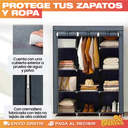 Todo en Orden™ - Closet portátil de 3 compartimentos